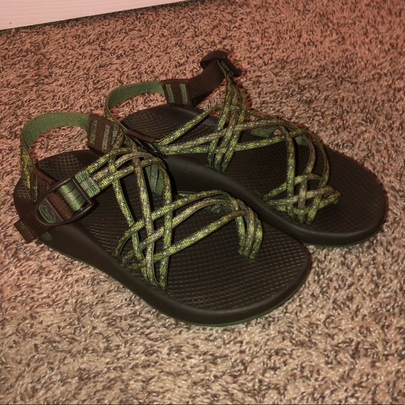 Chaco Shoes - Triple Strap Green Chacos